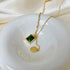 ISABEL NECKLACE Emerald Green - Totes Luxe UK